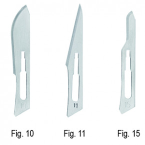 Scalpel blades, size 10